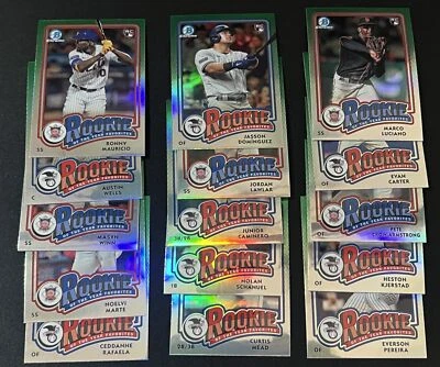 2024 BOWMAN BOWMAN ROOKIE OF THE YEAR FAVORITES INSERT SET 15 CARDS DOMINGUEZ