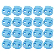 Plastic Spring Cord Locks, 20Pcs Shoe Lace Tie Lock (Light Blue)