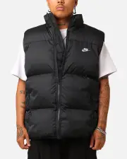 [Nike] Nike Sportswear Club Primaloft Water-repellent Puffer Vest Black/white - Size L L Black/White