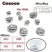 5Pcs/Box Dental Crown Kids Teeth Primary Molar Stainless Steel Temporary Molar