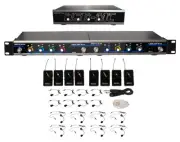 VocoPro Wireless Headset, 8 ch. WL Microphone/USB Interface pkage Play 8