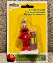 Sesame Street Elmo w/ Presents Gifts Birthday Candle Cake Topper Wilton New