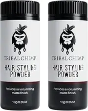 Tribal Chimp Hair Styling Powder, Volumizing Texture Powder, Long-Lasting Styling Powder w/No Residue, Easy to Apply Hair Powder for Men w/Matte Finish, Personal Care Product, 10 g, Pack of 2