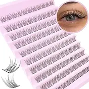 SLSXNL Lash Clusters Wispy Natural C Curl Eyelash Extension DIY 10-12MM Thin Band 110pcs Cluster Lashes,10mm 11mm 12mm False Eyelashes