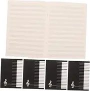 Parliky 10 Pcs Creative Manuscript Staff Notebook for Guitar Piano Sheet Music Music Composition Notebook Portable Lightweight