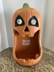 Gemmy Halloween Animated Whimsy Jack-O’-Lantern Candy Bowl Animated Talks Lights