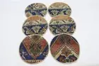 6 pieces handwoven table mat, gift for her, dining table, 10x10 tableware No: 27