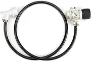 CO2 Gas Regulator, 0-90PSI CO2 Mini Gas Regulator 5/16in Gas Line Assembly Pressure Gauge Ball Lock Accessory Kit, Fit for Sodastream Bottle with T21x4 Thread