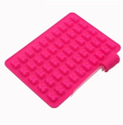 53 Cavity Silicone Gummy Bear Mold Candy Chocolate Jelly Ice Mould Rose Red Tray