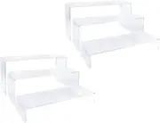 2 Sets Clear Acrylic Display Risers-Cupcake Stand for Dessert Buffet Cake Table