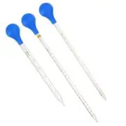 Graduated Pipettes, 3 Pack 10ml/20ml/25ml Glass Pipette with Bulb