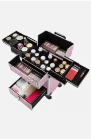 Profl Rolling Makeup Train Case Cosmetic Trolley Makeup Storage Organizer Cart