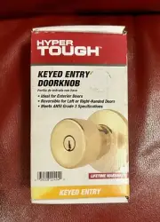 Hyper Tough Keyed Entry Tulip Doorknob, Brass - New