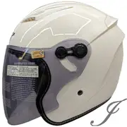 M2R J-7 J7 素色 亮白 內襯可拆 輕量化 3/4罩 安全帽 半罩 四分之三 大頭圍適用
