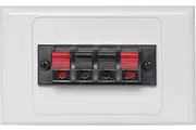 Dynalink Dual Spring Terminal Dual Cover Speaker Wallplate