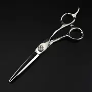 Hair Cutting, 6 Inch Professional Steel Scissor Silver Haircut Thinning Barber Cutting Shears Hairdresser Set