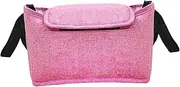 Perfeclan Kids Hanging Bag Pram Organiser Bag Bottle Cup Holder Buggy Accessories - Pink