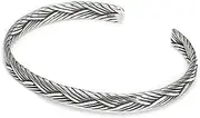 [DAZFKJXSPYX] 925 Sterling Silver Bangle, Retro Open Braided Cuff Bracelet Fine Jewelry For Men Women With Gift Box