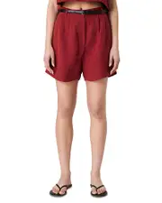 French Connection Birdie Linen Blend Walking Shorts