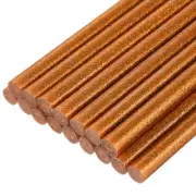 Mini Hot Glue Gun Sticks 8" x 0.43" for Glue Guns Glitter Bronze Gold 16pcs