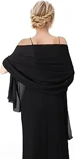 [CYian] Chiffon Scarf Women Pashmina Shawls and Wraps for Evening Dresses Wedding Soft Large Scarf Bridal Scarve for Women