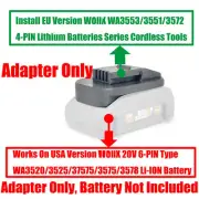 Adapter for Worx 20V 6-PIN Battery to Power for EU WORX 20V 4-PIN Battery Tools