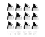12Pcs Glass Partition Clamps Panel Fixing Clip Desk Divider Support Clamp Glossy Finish 1‑10Mm