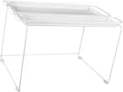 Ｂｅｓｇａ Cabinet Shelf Organizer Microwave Oven Rack Spice Organization Stable Multipurpose for Table Office Cabinets Bathroom Dish, White