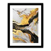 Black Gold Marble wall Art