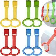 Baby Cot Rings 8PCS Nursery Beds Clips Removable Hand Rings Help Baby Get Up Educational for Kids Infant Toddlers