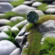 Antique Luster Glass Button Ring, Size 8