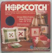 Charles Craft Hopscotch 14 ct Navy Woven 15" Sq Cross Stitch Fabric FREE Ship