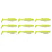 3x 3PK 5.5In Rapala Crush City Heavy Soft Plastic Paddle Tail Lures -Neon Pearl