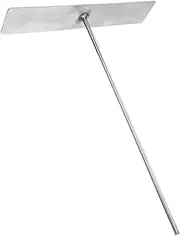 ibasenice Oven Ash Rake BBQ Cleanup Tool Coal Ash Scraper Fireplace Cleaning Spatula