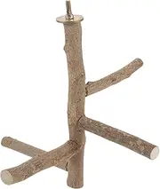 Alasum Bird Perch Stand Natural Wood Parrot Perch for Cage for Cockatiels Parakeets and Lovebirds Easy to Install Promotes Exercise and Balance Skills