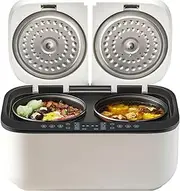 Low Sugar Rice Cooker, Smart Rice Cooker, 5L Capacity Double Pot Rice Cooker, Ceramic Glaze Liner, 10 Preset Menus, 24H Smart Reservation, 8H Thermal Insulation, Overflow Protection, Easy to Clean