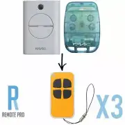 3 x FAAC Compatible Garage/Gate Remote XT2/XT4/433LC/TE4433H/787452