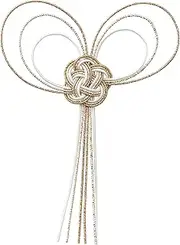 Tokyodo MH000250-018 Heart Mizuhiki Knot, Champagne Gold, Width Approx. 2.8 x Height Approx. 4.3 inches (7 x 11 cm), 1 Bag (3 Pieces)