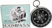 House of Marbles Adventurer's Portable Metal Compass, Pocket-Size Navigation Tool for Kids When Camping, Walking, Orienteering, Hiking, Boating, for Party Filler, Goodie Bags or Stocking Fillers