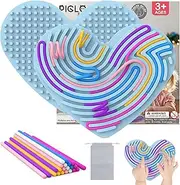 Sensory Activity Board for Kids,2Pack,Silicone Sensory Board,Fidget Board for Autism,Engaging Sensory Activities for Development and Relaxation,ADHD&Autism,22 Long Strips,Ages 3+Light Blue