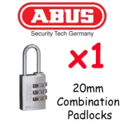 Combination Padlocks - Resettable ABUS 20mm High quality - SILVER