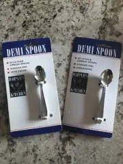 Harold’s Kitchen Set Of Eight Demi Spoons Espresso NEW