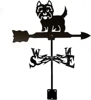 Weathervane Swordfish West Highland Terrier Equestrian Silhouette Stainless Steel Garden Stake Weather Vane Measuring Tools Wind Direction Indicator Weathercock for Roof Mount