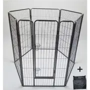 YES4PETS 6 Panel 120 cm Heavy Duty Pet Dog Cat Rabbit Playpen Fence With Cover