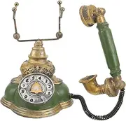 HOODANCOS Vintage Rotary Phone Decorative Craft for Home Office Fake Telephone Accent for Bedroom Desk Retro Design Unique Present Idea