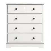 Margaux White Coastal Style Chest of Drawers Tallboy