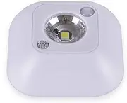 MODOAO Mini Wireless Battery Operated Motion Activated Sensor Wall LED Night Light Emergency Lamp (White)