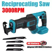 3000RPM Cordless Reciprocating Saw Chainsaw Wood Cutting for Makita 18V Battery