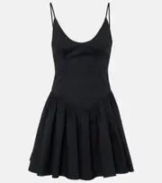 [Staud] Staud Dena cotton poplin minidress AU 6 black
