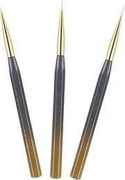 WRITWAA 3pcs Nail Art Liner Stylish DIY Nail Design Brushes for Women Easy to Use Gel Polish Tools for Line Drawing and Floral Designs